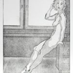 o.T., Kaltnadel, Aquatinta, auf Zink gedruckt auf Büttenpapier, 24,8x34,7cm, 2016