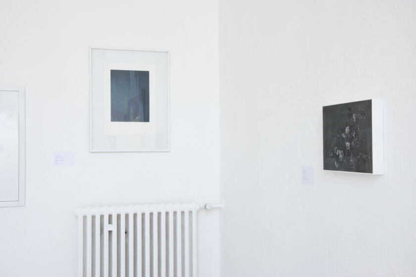 Ausstellungsansicht EY-Benefizversteigerung, im Rahmen der Nacht der Museen, Kunstakademie Düsseldorf, 2018