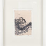 aus der Serie "waves" II, Chine Collé, Radierung, auf Büttenpapier, gerahmt, 24x30 cm, 2019