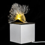 bloom IV, farbloses PLA-Filament, LED, Arduino, ca. 10 x 10 x 10 cm, 2020