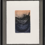waves XXIII, farbige Radierung, Chine Collé auf Büttenpapier, 7 Versionen, VII, 19 x 25 cm, gerahmt 24 x 30 cm, 2020
