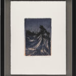 waves XV, farbige Radierung, Chine Collé auf Büttenpapier, 6 Versionen, VI, 19 x 25 cm, gerahmt 24 x 30 cm, 2020