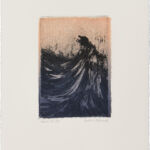 waves XV, farbige Radierung, Chine Collé auf Büttenpapier, 6 Versionen, V, 19 x 25 cm, 2020