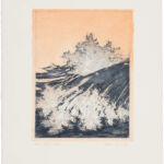 waves XXXIV, farbige Radierung, Chine Collé auf Büttenpapier, 3 Versionen je Auflage 2, I (2/2), 25 x 35 cm, 2021