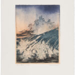 waves XXXIV, farbige Radierung, Chine Collé auf Büttenpapier, 3 Versionen je Auflage 2, III (2/2), 25 x 35 cm, 2021