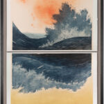 waves XXXV, farbige Radierung, Chine Colle auf Büttenpapier, 3 Versionen je Auflage 2, I (1/2), gerahmt 100 x 140 cm, 2021