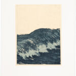 waves (22) II Re, Radierung und Chine Collé auf Büttenpapier, 4 Versionen je Auflage 2, I (1/2), 25 x 35 cm, 2022