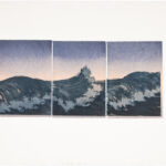 waves (22) II Tript, Radierung und Chine Collé auf Büttenpapier, 3 Versionen je Auflage 2, III (1/2), 45 x 65 cm, 2022
