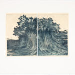 waves (22) I Dipt, Radierung und Chine Collé auf Büttenpapier, 3 Versionen je Auflage 2, I (2/2), 35 x 45 cm, 2022