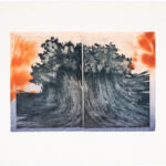 waves (22) I Dipt, Radierung und Chine Collé auf Büttenpapier, 3 Versionen je Auflage 2, II (2/2), 35 x 45 cm, 2022