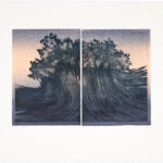 waves (22) I Dipt, Radierung und Chine Collé auf Büttenpapier, 3 Versionen je Auflage 2, III (1/2), 35 x 45 cm, 2022