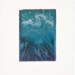 waves (22_I) IX (12/12), Radierung und Chine Collé auf Büttenpapier, 12 Versionen, 19 x 25 cm, 2022