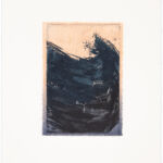 waves (22_I) VI, Radierung und Chine Collé auf Büttenpapier, 3 Versionen je Auflage 2, III (2/2), 19 x 25 cm, 2022