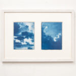 blue sky I und II, Rahmen 35 x 50 cm, weiß-lasiert mit Passpartout