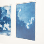 blue sky I und II, Rahmen 35 x 50 cm, weiß-lasiert mit Passpartout