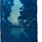 aus der Serie "There Is A Story" (24), Cyanotypie auf Kozo Washi, ca. 5 x 7 cm, 2024