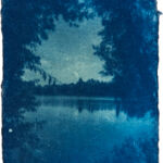 aus der Serie "There Is A Story" (24), Cyanotypie auf Kozo Washi, ca. 5 x 7 cm, 2024