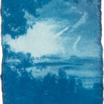 aus der Serie "There Is A Story" (24), Cyanotypie auf Kozo Washi, ca. 5 x 7 cm, 2024