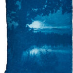 aus der Serie "There Is A Story" (24), Cyanotypie auf Kozo Washi, ca. 5 x 7 cm, 2024