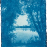 aus der Serie "There Is A Story" (24), Cyanotypie auf Kozo Washi, ca. 5 x 7 cm, 2024