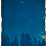 aus der Serie "There Is A Story" (24), Cyanotypie auf Kozo Washi, ca. 5 x 7 cm, 2024