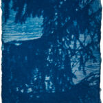 aus der Serie "There Is A Story" (24), Cyanotypie auf Kozo Washi, ca. 5 x 7 cm, 2024