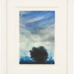 Kathrin Edwards, blue memories (25) 02, Cyanotypie auf Büttenpapier, Aquarell, Unikat, 10x15, Rahmen 15x21, 2025