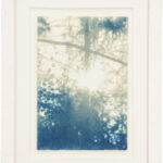 Kathrin Edwards, blue memories (25) 04, Cyanotypie auf Büttenpapier, Aquarell, Unikat, 10x15, Rahmen 15x21, 2025