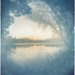 Kathrin Edwards, blue memories (25) 8, Cyanotypie und Aquarell auf Büttenpapier, Unikat, 10 x 15, 2025