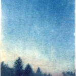 Kathrin Edwards, blue memories (25) 9, Cyanotypie und Aquarell auf Büttenpapier, Unikat, 10 x 15, 2025