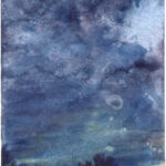 Kathrin Edwards, blue memories (25) 10, Cyanotypie und Aquarell auf Büttenpapier, Unikat, 10 x 15, 2025