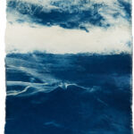 Kathrin Edwards, Deep Waters (25|I) VII, Cyanotypie auf Kozo Washi, Auflage 5, 14 x 19 cm, 2025