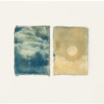 Kathrin Edwards, mini - fading memories (Dipt | 25) I, Diptychon, Cyanotypie auf Kozo Washi, Unikat, je 5 x 7 cm, 2025