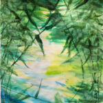 "closing in", Aquarell auf Bambus-Aquarellpapier, 140-145 x 196 cm, 2026