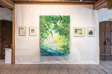 Ausstellungsansicht "Stromlinien", Abschlussausstellung Residency PleinAir, Kunstverein Schwedt/Oder, 2026
