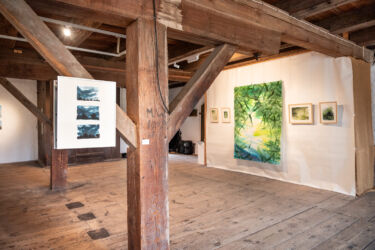 Ausstellungsansicht "Stromlinien", Abschlussausstellung Residency PleinAir, Kunstverein Schwedt/Oder, 2026